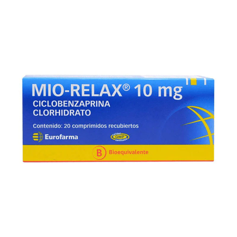 Mio-Relax 10mg 20 Comprimidos Recubiertos