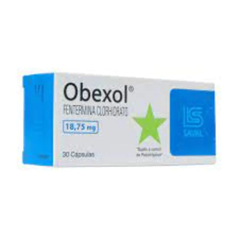 Obexol 37,5mg 30 Cápsulas