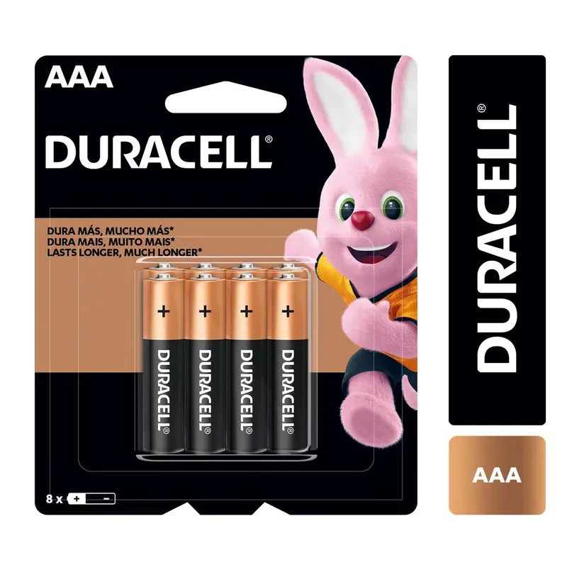 Pilas Duracell AAA UND X 8