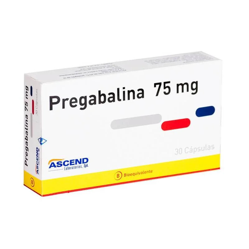 Pregabalina 75mg 30 Cápsulas Bioequivalente