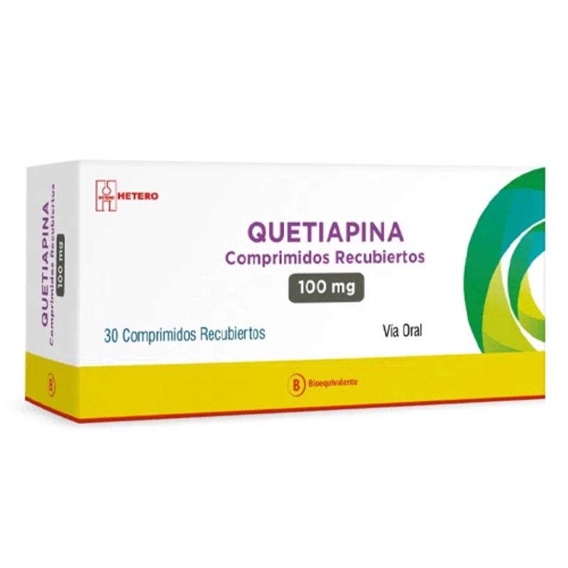 Quetiapina 100 mg 30 comprimidos recubiertos