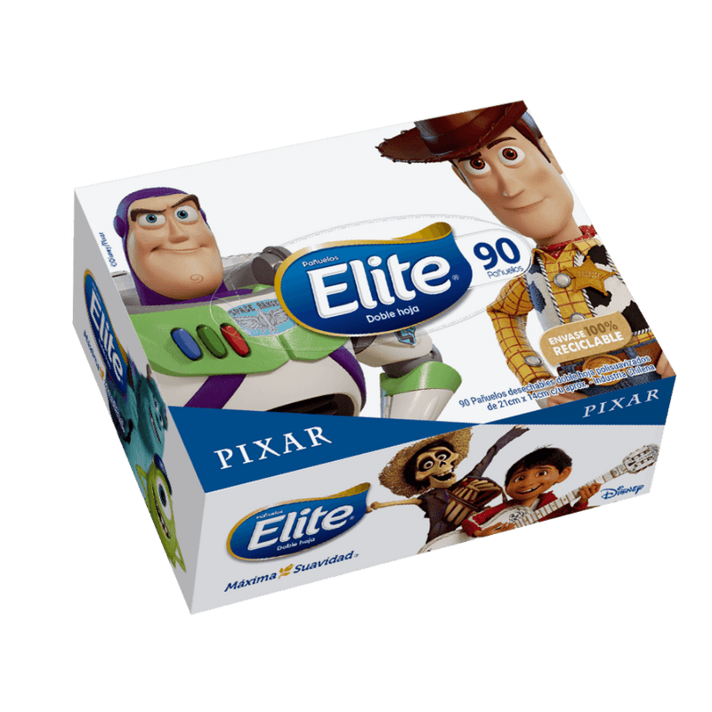 Pañuelos Pixar Elite 1 paquete x 90 unidades