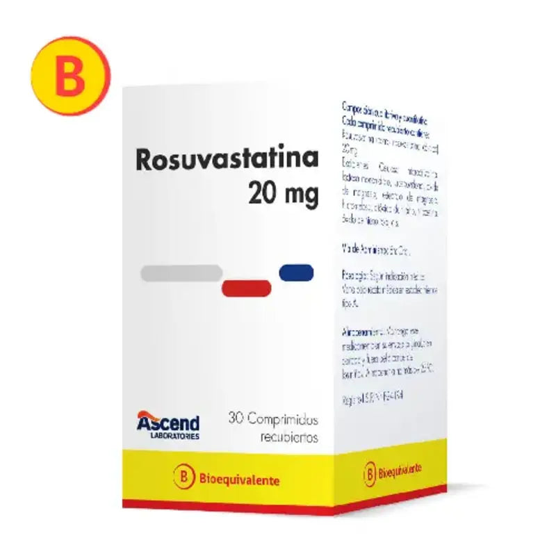 Rosuvastatina 20mg 20 Comprimidos Recubiertos