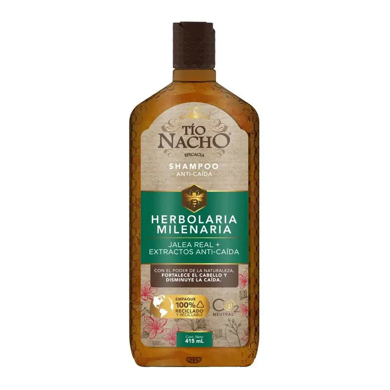 Tío Nacho shampoo Anti caída , Herbolaria milenaria 415 ml