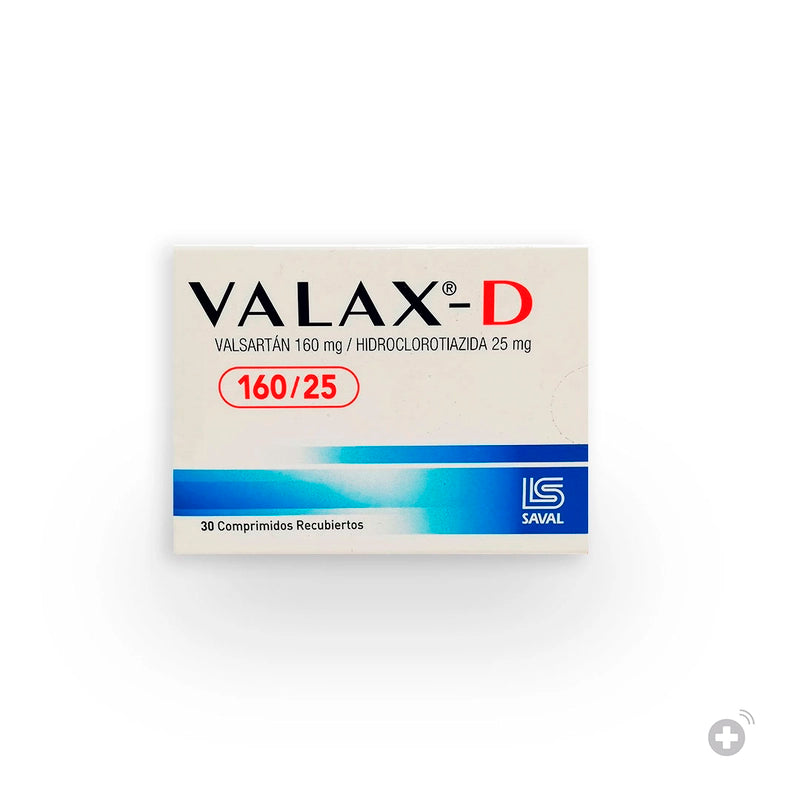 Valax-D 160mg/25mg 30 Comprimidos Recubiertos