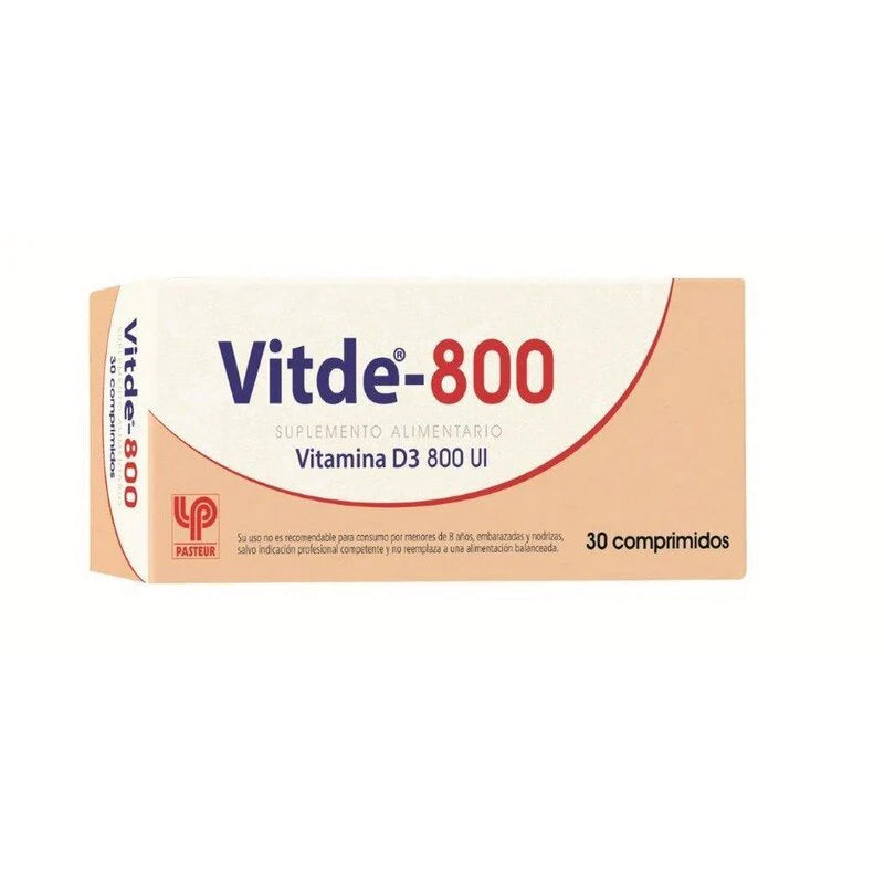 Vitde 800 Vitamina D3 800UI 30 Comprimidos