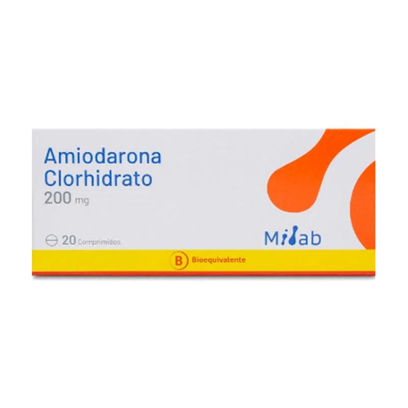 Amiodarona Clorhidrato 200mg 20 Comprimidos