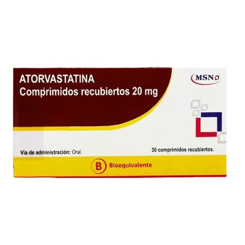 Atorvastatina 20mg 30 Comprimidos Recubiertos