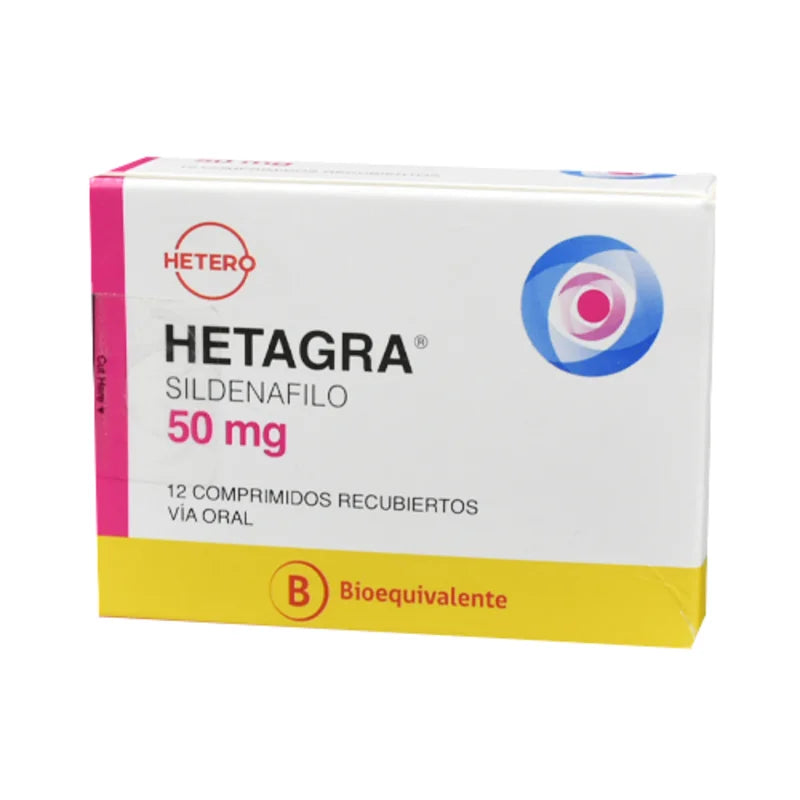 Hetagra 50mg 12 comprimidos recubiertos Hetero