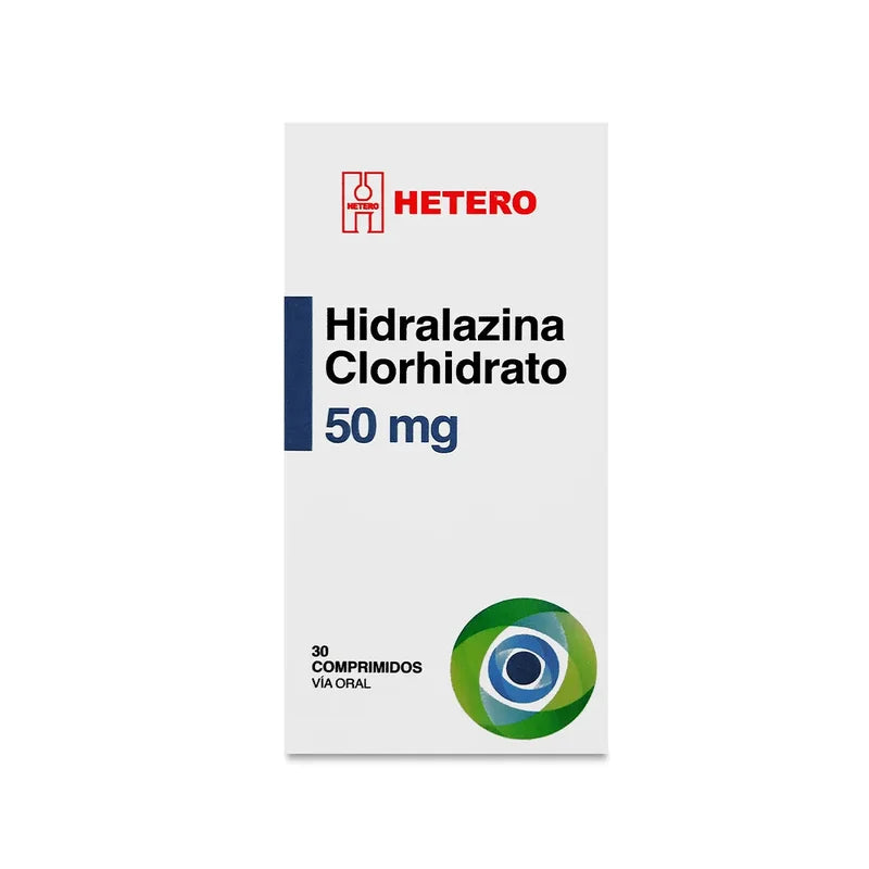 Hidralazina Clorhidrato 50mg 30 Comprimidos