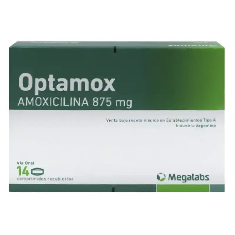 Optamox 875mg 14 Comprimidos