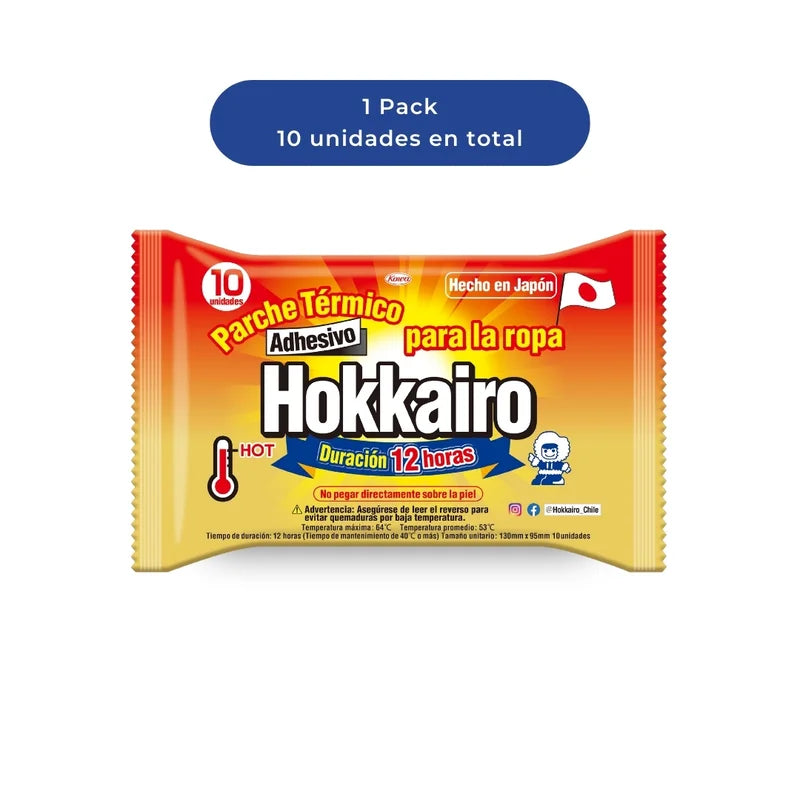 Hokkairo Parche Térmico Adhesivo para Ropa 10 Unidades