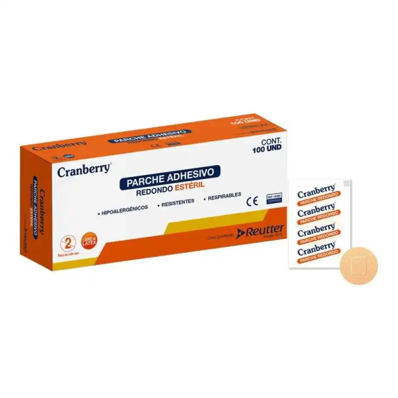 Cranberry Parche curitas redondos 100 unidades