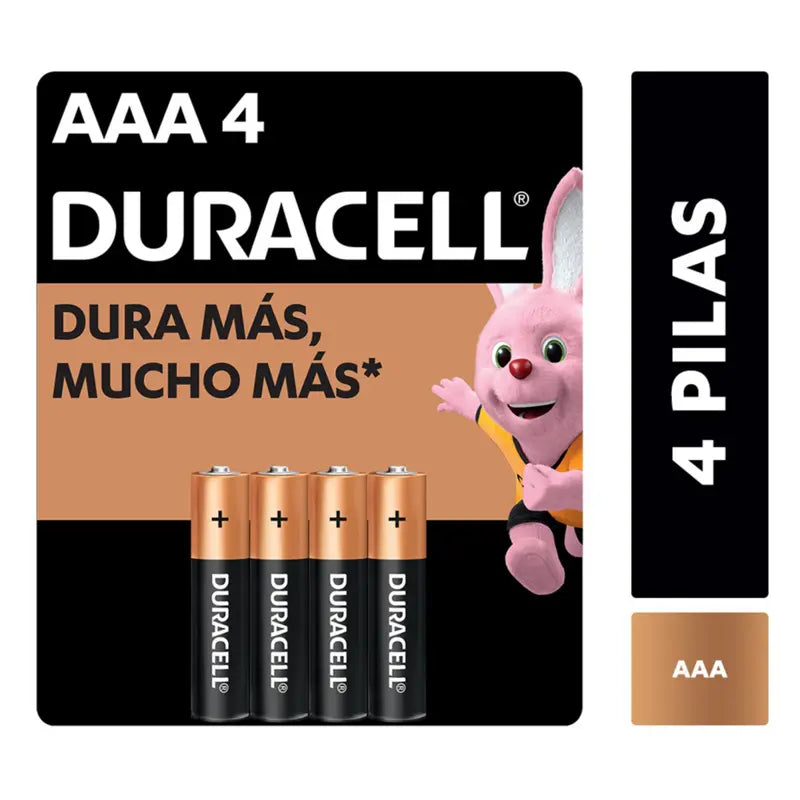 Pilas Duracell AAA UND X4