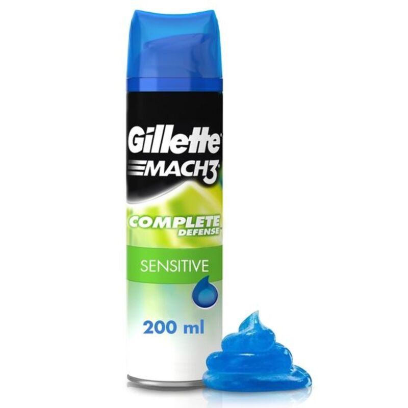 Gel de afeitar Sensitive Gillette Mach3 198g/200ml