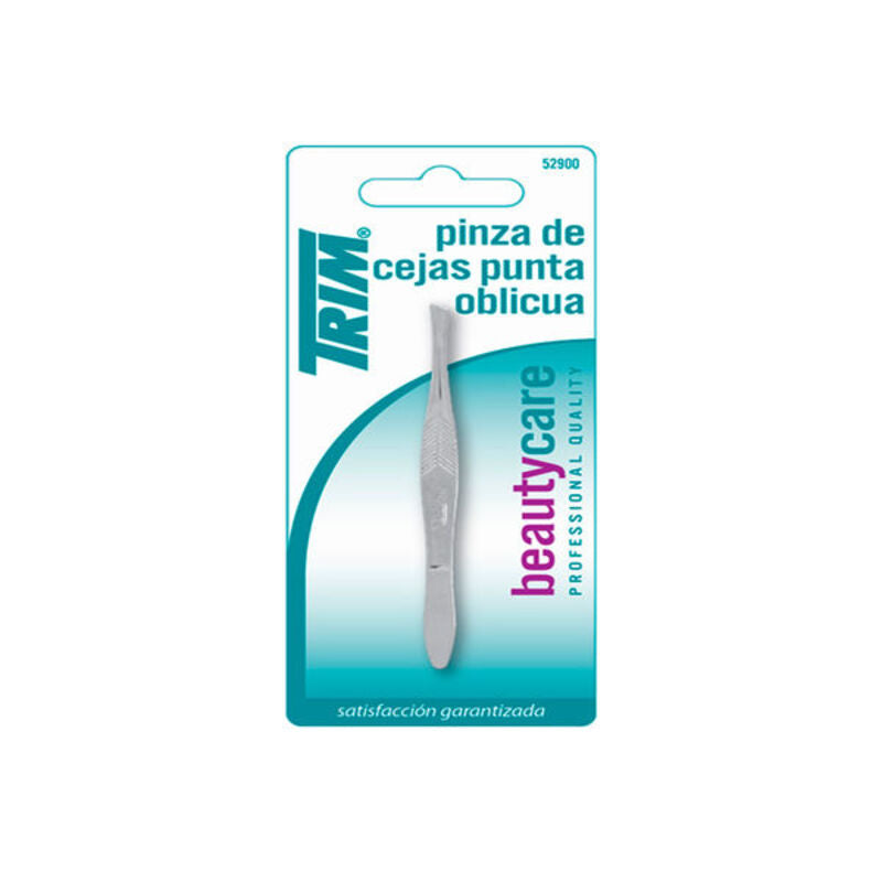 Pinza de cejas punta oblicua