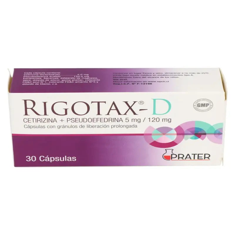 Rigotax-D 5mg/120mg 30 Cápsulas Con Gránulos De Liberación Prolongada