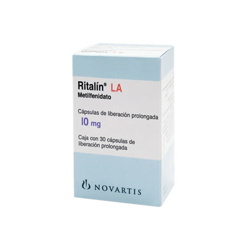 Ritalin LA 10mg 30 Cápsulas con gránulos de liberación prolongada