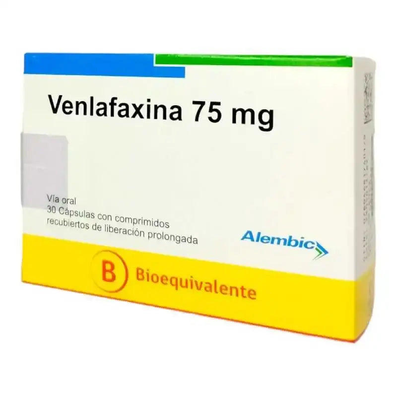 Venlafaxina 75mg 30 Cápsulas Con Comprimidos recubiertos de liberación prolongada