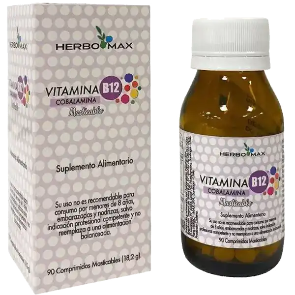 Vitamina B12 90 Comprimidos Masticables.