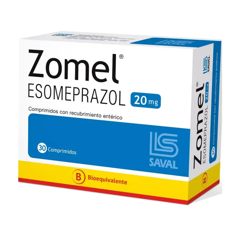 Zomel 20mg 30 Comprimidos Con Recubrimiento Entérico