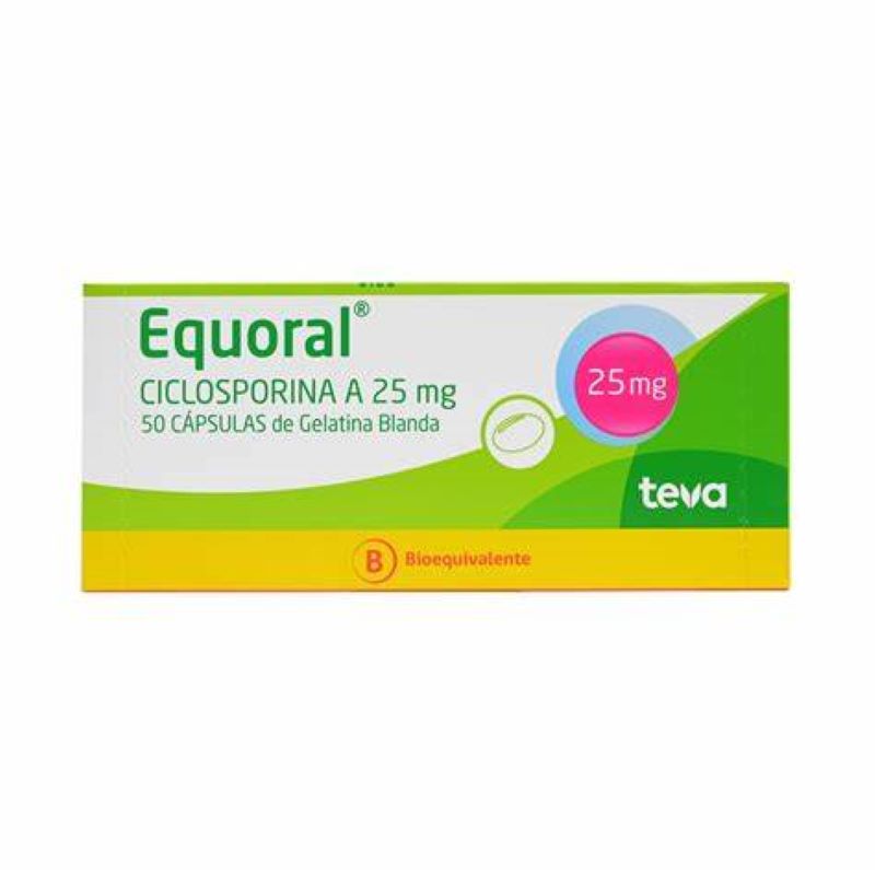 Equoral 25mg 50 Cápsulas de gelatina blanda