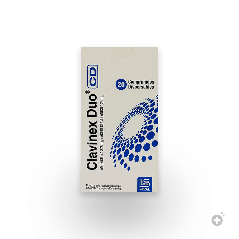 Clavinex Duo CD Amoxicilina/ácido clavulánico 875mg/125mg 20 Comprimidos