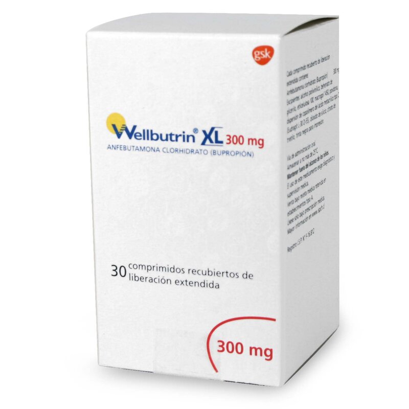 Wellbutrin XL 300mg 30 Comprimidos Recubiertos de Liberación extendida